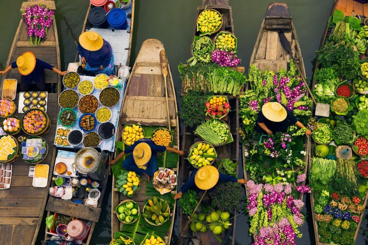 Floating Markets in Mekong Delta 